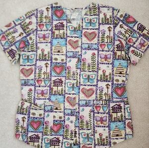 CHEROKEE scrub top. Medium